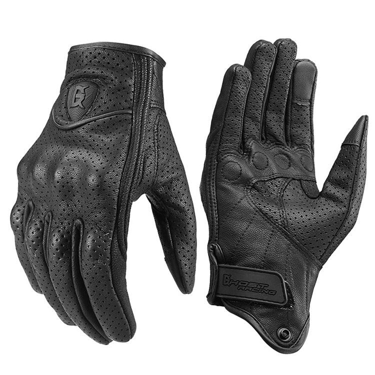 GHOST RACING GR-ST06 Breathable Touch Screen Motorcycle Riding Leather Gloves Anti-Fall Locomotive Gloves, M, L, XL, XXL