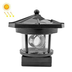 Outdoor Waterproof LED Solar Rotating Lighthouse Garden Decoration Induction Landscape Light, Red, Black