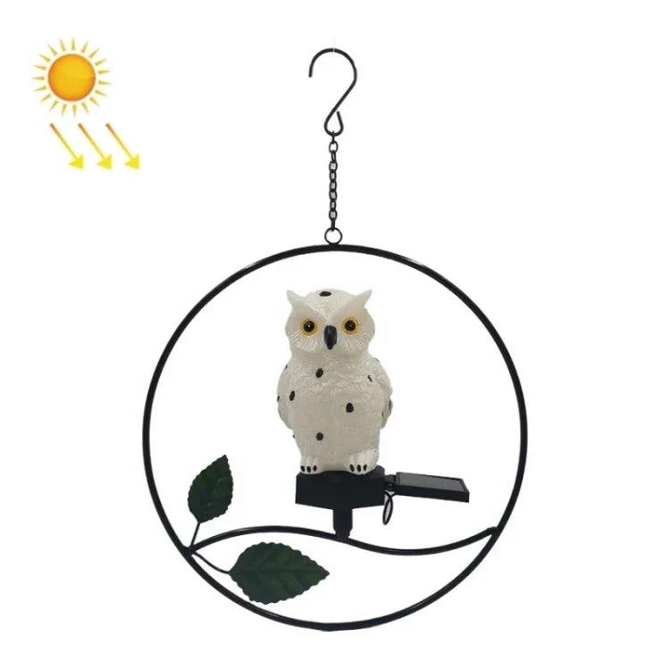 Outdoor Waterproof Garden Solar Simulation Animal Lawn LED Landscape Light, Owl, Bird