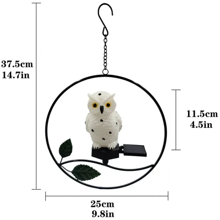 Outdoor Waterproof Garden Solar Simulation Animal Lawn LED Landscape Light, Owl, Bird