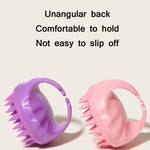 Round Hair Washing Brush Silicone Wet & Dry Multipurpose Massage Brush, Pink, Purple, Green, Black, Blue, Red, Yellow, Grey