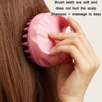 Round Hair Washing Brush Silicone Wet & Dry Multipurpose Massage Brush, Pink, Purple, Green, Black, Blue, Red, Yellow, Grey