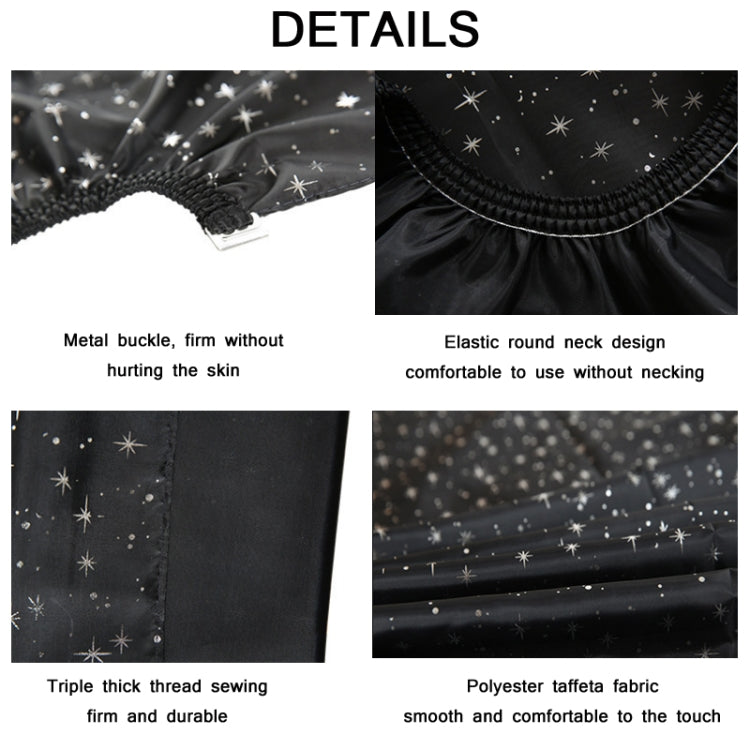 Fashion Shawl For Hair Salon With Hair Dye And Haircut, Black, White