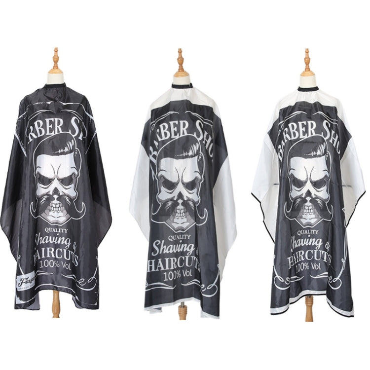 Fashion Hair Salon Haircut Dyed Hair Oiled Shawl, Pure Black, Pure White, White Black Edge