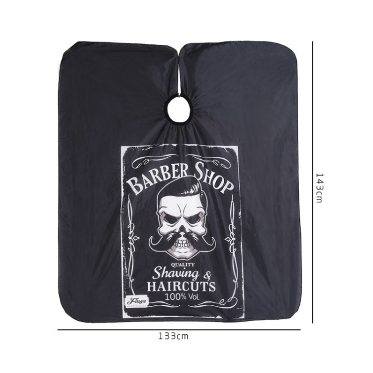 Fashion Hair Salon Haircut Dyed Hair Oiled Shawl, Pure Black, Pure White, White Black Edge