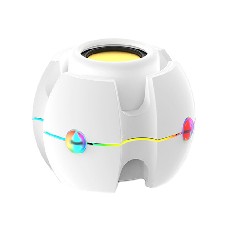 RGB Light Effect Gyro Shape Wireless Bluetooth Audio, White, Pink, Blue, Black, Red