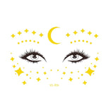 20 PCS Waterproof Bronzing Face Tattoo Stickers Party Masquerade Face Stickers, VS-011, VS-012, VS-013, VS-014, VS-015, VS-016, VS-017, VS-018, VS-019, VS-022, VS-023, VS-024, VS-025, VS-027, VS-028, VS-029, VS-030, VS-031, VS-032, VS-033