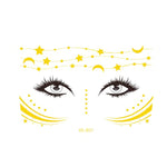20 PCS Waterproof Bronzing Face Tattoo Stickers Party Masquerade Face Stickers, VS-011, VS-012, VS-013, VS-014, VS-015, VS-016, VS-017, VS-018, VS-019, VS-022, VS-023, VS-024, VS-025, VS-027, VS-028, VS-029, VS-030, VS-031, VS-032, VS-033