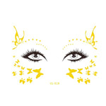 20 PCS Waterproof Bronzing Face Tattoo Stickers Party Masquerade Face Stickers, VS-011, VS-012, VS-013, VS-014, VS-015, VS-016, VS-017, VS-018, VS-019, VS-022, VS-023, VS-024, VS-025, VS-027, VS-028, VS-029, VS-030, VS-031, VS-032, VS-033