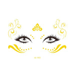 20 PCS Waterproof Bronzing Face Tattoo Stickers Party Masquerade Face Stickers, VS-011, VS-012, VS-013, VS-014, VS-015, VS-016, VS-017, VS-018, VS-019, VS-022, VS-023, VS-024, VS-025, VS-027, VS-028, VS-029, VS-030, VS-031, VS-032, VS-033