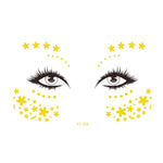 20 PCS Waterproof Bronzing Face Tattoo Stickers Party Masquerade Face Stickers, VS-011, VS-012, VS-013, VS-014, VS-015, VS-016, VS-017, VS-018, VS-019, VS-022, VS-023, VS-024, VS-025, VS-027, VS-028, VS-029, VS-030, VS-031, VS-032, VS-033