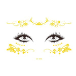 20 PCS Waterproof Bronzing Face Tattoo Stickers Party Masquerade Face Stickers, VS-011, VS-012, VS-013, VS-014, VS-015, VS-016, VS-017, VS-018, VS-019, VS-022, VS-023, VS-024, VS-025, VS-027, VS-028, VS-029, VS-030, VS-031, VS-032, VS-033