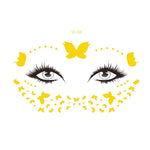 20 PCS Waterproof Bronzing Face Tattoo Stickers Party Masquerade Face Stickers, VS-011, VS-012, VS-013, VS-014, VS-015, VS-016, VS-017, VS-018, VS-019, VS-022, VS-023, VS-024, VS-025, VS-027, VS-028, VS-029, VS-030, VS-031, VS-032, VS-033