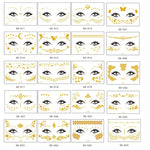 20 PCS Waterproof Bronzing Face Tattoo Stickers Party Masquerade Face Stickers, VS-011, VS-012, VS-013, VS-014, VS-015, VS-016, VS-017, VS-018, VS-019, VS-022, VS-023, VS-024, VS-025, VS-027, VS-028, VS-029, VS-030, VS-031, VS-032, VS-033