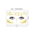 20 PCS Waterproof Bronzing Face Tattoo Stickers Party Masquerade Face Stickers, VS-011, VS-012, VS-013, VS-014, VS-015, VS-016, VS-017, VS-018, VS-019, VS-022, VS-023, VS-024, VS-025, VS-027, VS-028, VS-029, VS-030, VS-031, VS-032, VS-033