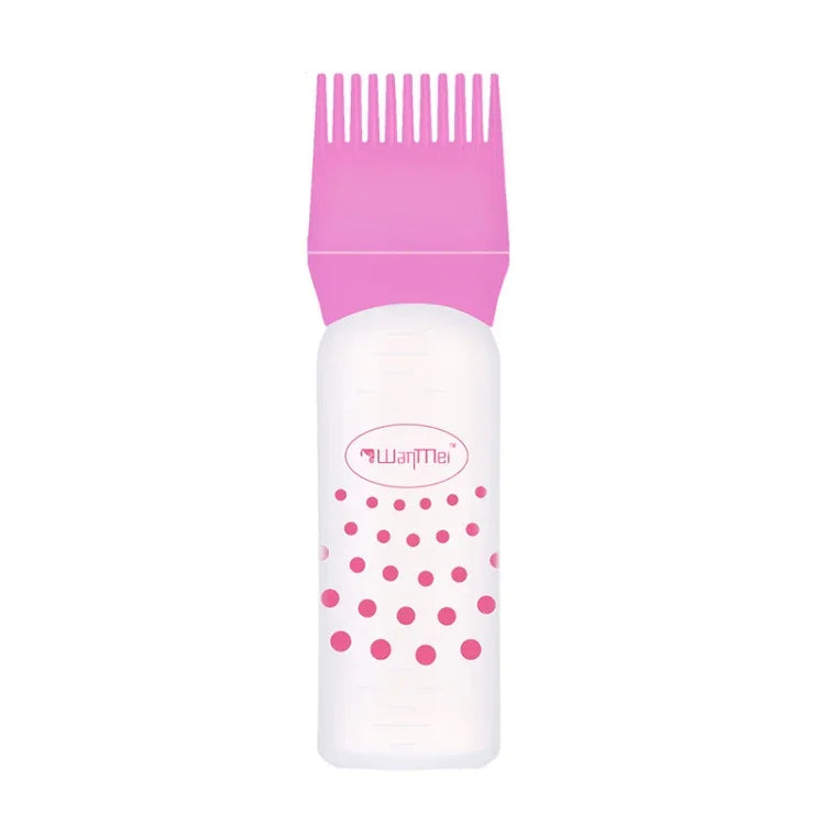 Hair Dyeing Hair Care Dry Cleaning Bottle Squeeze Transparent Rinse Scale Bottle Hairdressing Tools, Black, Blue, Pink