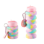 Silicone Folding Water Cup Portable Outdoor Sports Water Bottle Large Capacity Retractable Travel Cup, 350ml