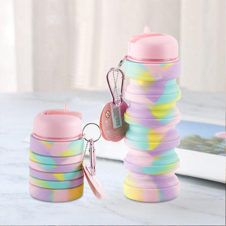 Silicone Folding Water Cup Portable Outdoor Sports Water Bottle Large Capacity Retractable Travel Cup, 350ml