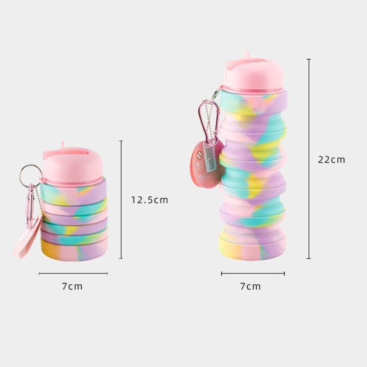 Silicone Folding Water Cup Portable Outdoor Sports Water Bottle Large Capacity Retractable Travel Cup, 350ml