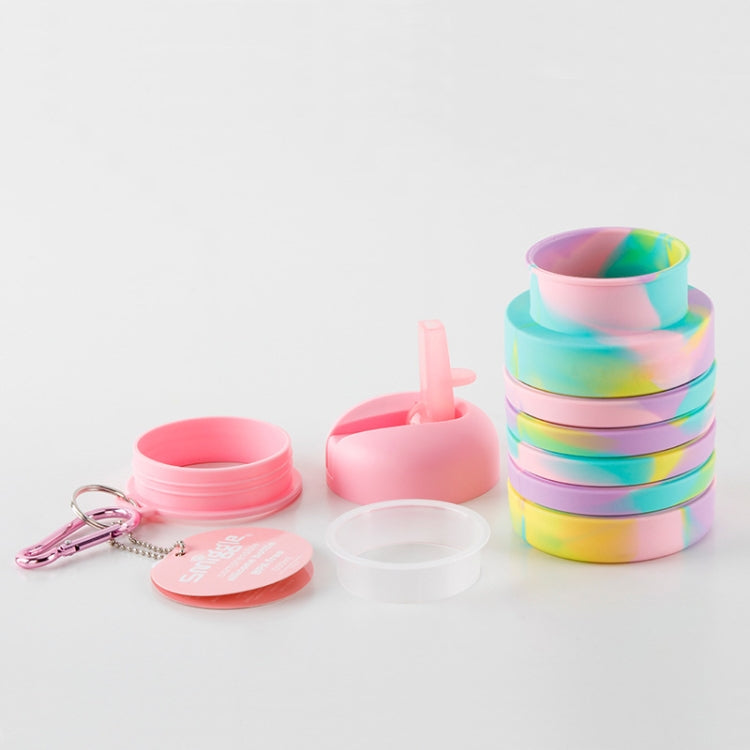 Silicone Folding Water Cup Portable Outdoor Sports Water Bottle Large Capacity Retractable Travel Cup, 350ml