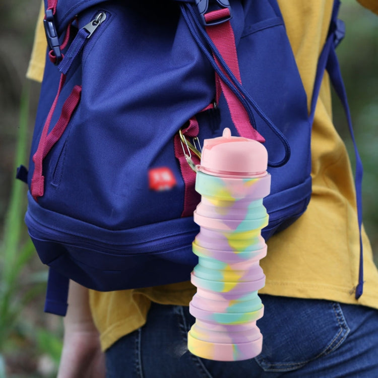 Silicone Folding Water Cup Portable Outdoor Sports Water Bottle Large Capacity Retractable Travel Cup, 350ml