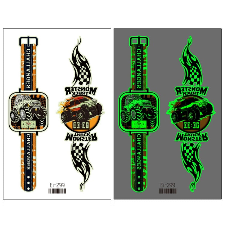 20 PCS Children Waterproof Luminous Cartoon Watch Tattoo Stickers, Ei-289, EI-290, Ei-291, EI-292, Ei-293, Ei-294, Ei-295, Ei-296, Ei-297, Ei-298, Ei-299, EI-300