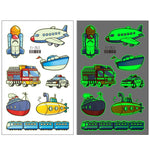 20 PCS Waterproof Children Luminous Cartoon Transport Car Tattoo Sticker, Ei-261, Ei-262, Ei-263, Ei-264, Ei-265, Ei-266, Ei-267, Ei-268, Ei-269, Ei-270, Ei-271, Ei-272, Ei-273, Ei-274, Ei-275, Ei-276