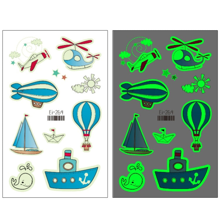 20 PCS Waterproof Children Luminous Cartoon Transport Car Tattoo Sticker, Ei-261, Ei-262, Ei-263, Ei-264, Ei-265, Ei-266, Ei-267, Ei-268, Ei-269, Ei-270, Ei-271, Ei-272, Ei-273, Ei-274, Ei-275, Ei-276