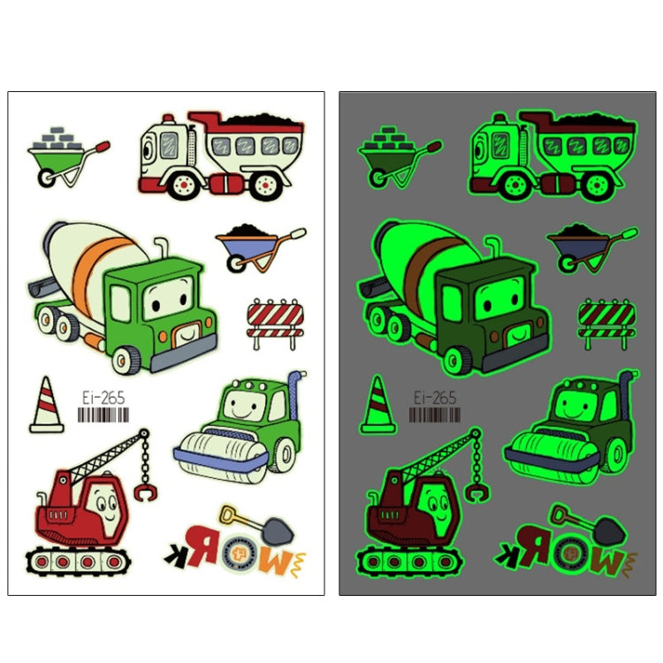 20 PCS Waterproof Children Luminous Cartoon Transport Car Tattoo Sticker, Ei-261, Ei-262, Ei-263, Ei-264, Ei-265, Ei-266, Ei-267, Ei-268, Ei-269, Ei-270, Ei-271, Ei-272, Ei-273, Ei-274, Ei-275, Ei-276