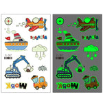 20 PCS Waterproof Children Luminous Cartoon Transport Car Tattoo Sticker, Ei-261, Ei-262, Ei-263, Ei-264, Ei-265, Ei-266, Ei-267, Ei-268, Ei-269, Ei-270, Ei-271, Ei-272, Ei-273, Ei-274, Ei-275, Ei-276