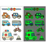20 PCS Waterproof Children Luminous Cartoon Transport Car Tattoo Sticker, Ei-261, Ei-262, Ei-263, Ei-264, Ei-265, Ei-266, Ei-267, Ei-268, Ei-269, Ei-270, Ei-271, Ei-272, Ei-273, Ei-274, Ei-275, Ei-276