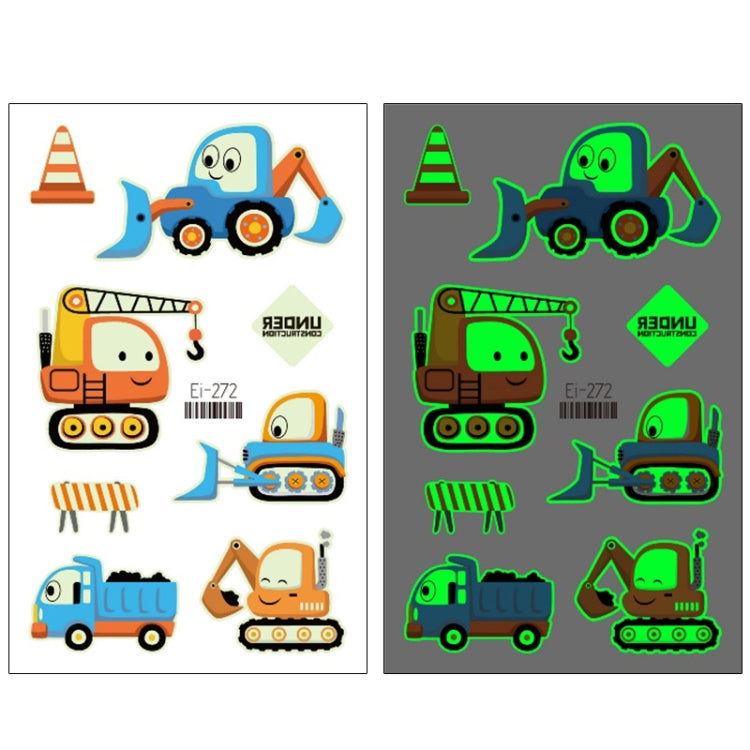 20 PCS Waterproof Children Luminous Cartoon Transport Car Tattoo Sticker, Ei-261, Ei-262, Ei-263, Ei-264, Ei-265, Ei-266, Ei-267, Ei-268, Ei-269, Ei-270, Ei-271, Ei-272, Ei-273, Ei-274, Ei-275, Ei-276