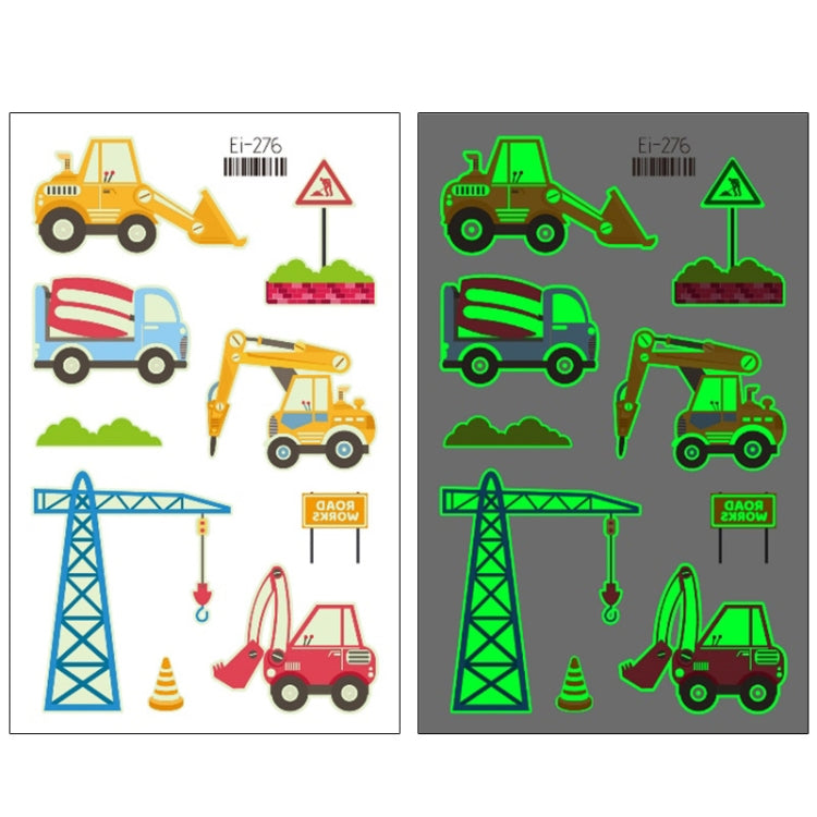 20 PCS Waterproof Children Luminous Cartoon Transport Car Tattoo Sticker, Ei-261, Ei-262, Ei-263, Ei-264, Ei-265, Ei-266, Ei-267, Ei-268, Ei-269, Ei-270, Ei-271, Ei-272, Ei-273, Ei-274, Ei-275, Ei-276