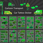 20 PCS Waterproof Children Luminous Cartoon Transport Car Tattoo Sticker, Ei-261, Ei-262, Ei-263, Ei-264, Ei-265, Ei-266, Ei-267, Ei-268, Ei-269, Ei-270, Ei-271, Ei-272, Ei-273, Ei-274, Ei-275, Ei-276