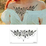 10 PCS Waterproof Tattoo Sticker Clavicle Chest Scar Covering Sticker, BC-025, BC-026, BC-027, BC-028, BC-029, BC-030, BC-031, BC-032, BC-033, BC-034, BC-035, BC-036