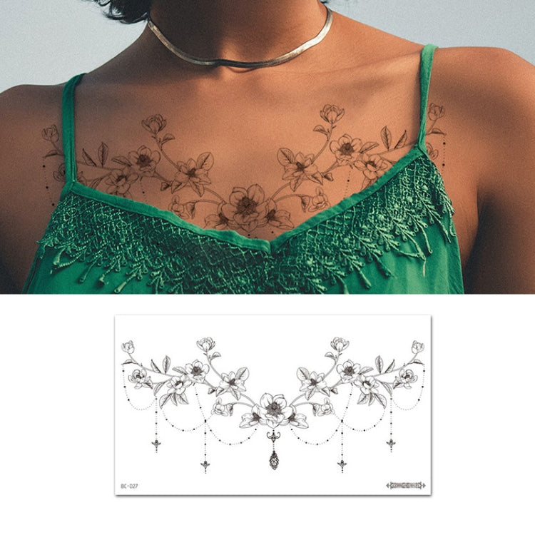 10 PCS Waterproof Tattoo Sticker Clavicle Chest Scar Covering Sticker, BC-025, BC-026, BC-027, BC-028, BC-029, BC-030, BC-031, BC-032, BC-033, BC-034, BC-035, BC-036