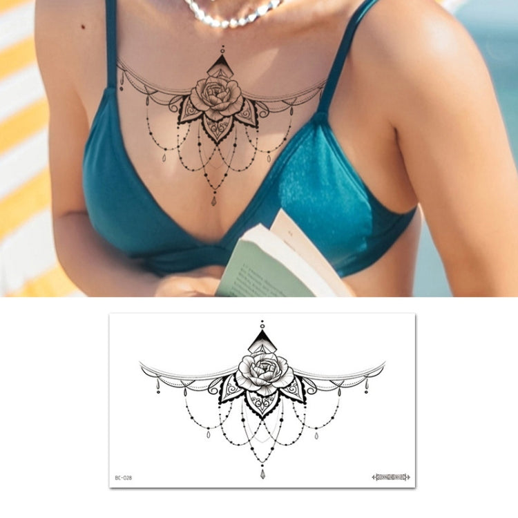 10 PCS Waterproof Tattoo Sticker Clavicle Chest Scar Covering Sticker, BC-025, BC-026, BC-027, BC-028, BC-029, BC-030, BC-031, BC-032, BC-033, BC-034, BC-035, BC-036