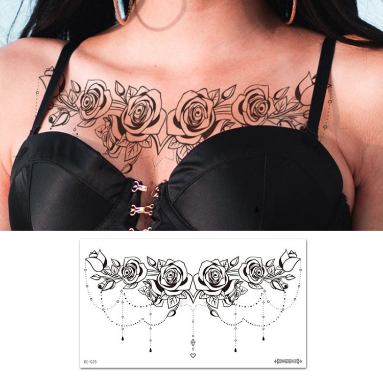 10 PCS Waterproof Tattoo Sticker Clavicle Chest Scar Covering Sticker, BC-025, BC-026, BC-027, BC-028, BC-029, BC-030, BC-031, BC-032, BC-033, BC-034, BC-035, BC-036