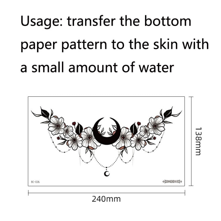 10 PCS Waterproof Tattoo Sticker Clavicle Chest Scar Covering Sticker, BC-025, BC-026, BC-027, BC-028, BC-029, BC-030, BC-031, BC-032, BC-033, BC-034, BC-035, BC-036