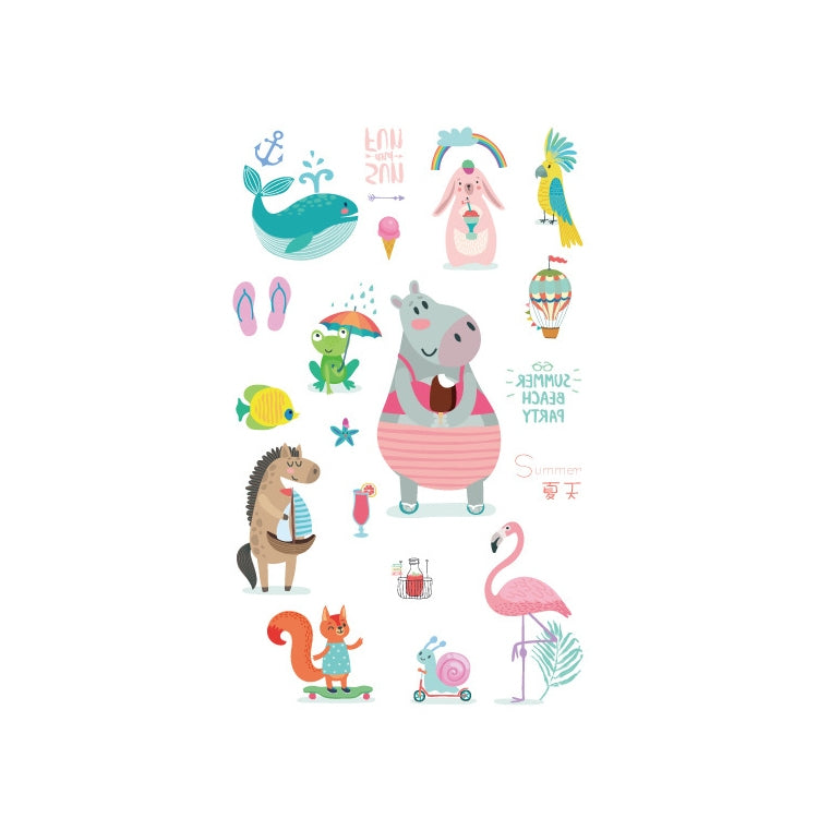 20 PCS Waterproof Anti-Sweat Children Cute Cartoon Animal Tattoo Stickers, EC-581, EC-582, EC-583, EC-584, EC-585, EC-590, EC-531, EC-591, EC-592, EC-593, EC-594, EC-614, EC-615, EC-617, EC-618