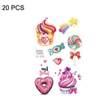 20 PCS Waterproof Sweatproof Cartoon Child Tattoo Stickers, EC-013, EC-014, EC-018, EC-019, EC-020, EC-021, EC-022, EC-023, EC-024, EC-025, EC-028, EC-029, EC-030, EC-032, EC-035