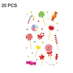 20 PCS Waterproof Sweatproof Cartoon Child Tattoo Stickers, EC-013, EC-014, EC-018, EC-019, EC-020, EC-021, EC-022, EC-023, EC-024, EC-025, EC-028, EC-029, EC-030, EC-032, EC-035