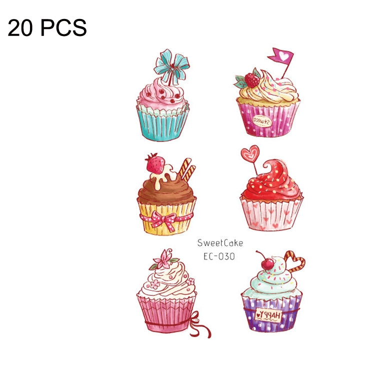 20 PCS Waterproof Sweatproof Cartoon Child Tattoo Stickers, EC-013, EC-014, EC-018, EC-019, EC-020, EC-021, EC-022, EC-023, EC-024, EC-025, EC-028, EC-029, EC-030, EC-032, EC-035