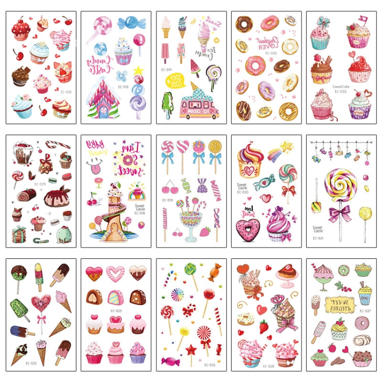 20 PCS Waterproof Sweatproof Cartoon Child Tattoo Stickers, EC-013, EC-014, EC-018, EC-019, EC-020, EC-021, EC-022, EC-023, EC-024, EC-025, EC-028, EC-029, EC-030, EC-032, EC-035