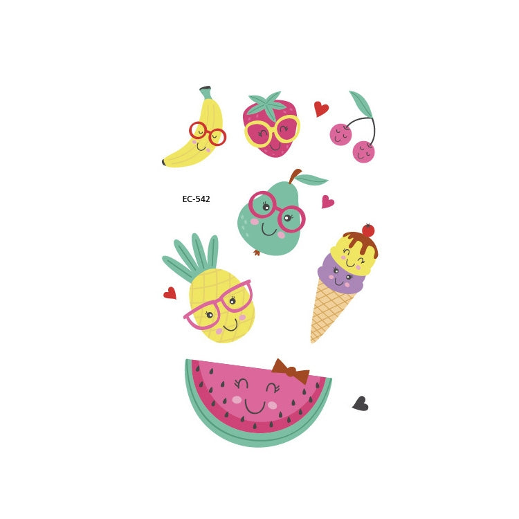 20 PCS Waterproof Painted Fruits Vegetables Plants Children Tattoo Stickers, EC-531, EC-532, EC-533, EC-534, EC-535, EC-536, EC-537, EC-538, EC-539, EC-540, EC-541, EC-542, EC-543, EC-544, EC-545, EC-546, EC-547, EC-548, EC-549, EC-550, EC-551, EC-552 ...