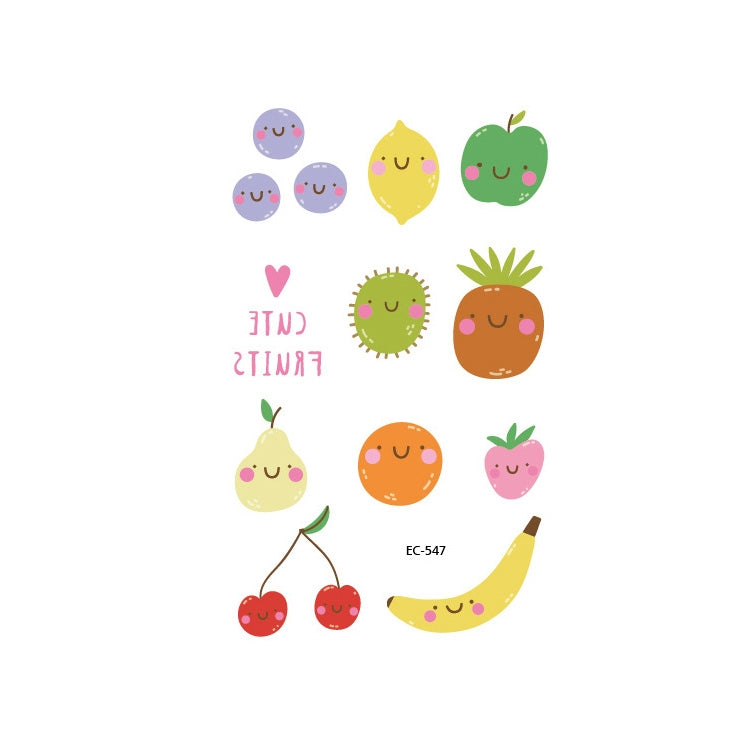 20 PCS Waterproof Painted Fruits Vegetables Plants Children Tattoo Stickers, EC-531, EC-532, EC-533, EC-534, EC-535, EC-536, EC-537, EC-538, EC-539, EC-540, EC-541, EC-542, EC-543, EC-544, EC-545, EC-546, EC-547, EC-548, EC-549, EC-550, EC-551, EC-552 ...