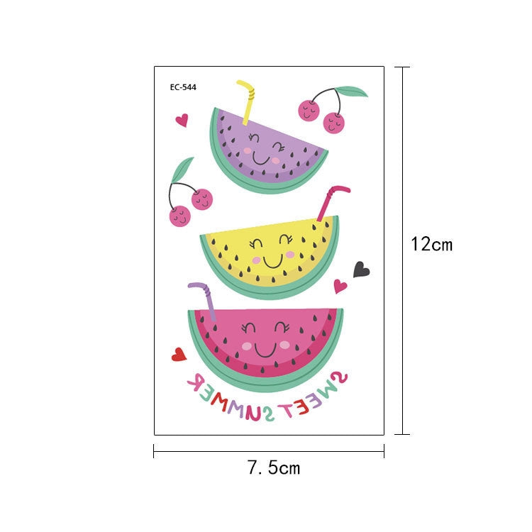 20 PCS Waterproof Painted Fruits Vegetables Plants Children Tattoo Stickers, EC-531, EC-532, EC-533, EC-534, EC-535, EC-536, EC-537, EC-538, EC-539, EC-540, EC-541, EC-542, EC-543, EC-544, EC-545, EC-546, EC-547, EC-548, EC-549, EC-550, EC-551, EC-552 ...