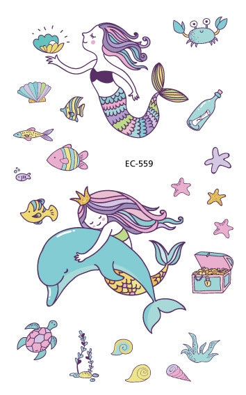 20 PCS Marine Animal Waterproof Children Tattoo Stickers, EC-559, EC-566, EC-567, EC-571, EC-572, EC-573, EC-574, EC-575, EC-576, EC-577, EC-741, EC-764