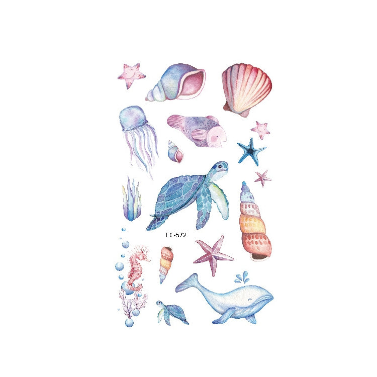 20 PCS Marine Animal Waterproof Children Tattoo Stickers, EC-559, EC-566, EC-567, EC-571, EC-572, EC-573, EC-574, EC-575, EC-576, EC-577, EC-741, EC-764