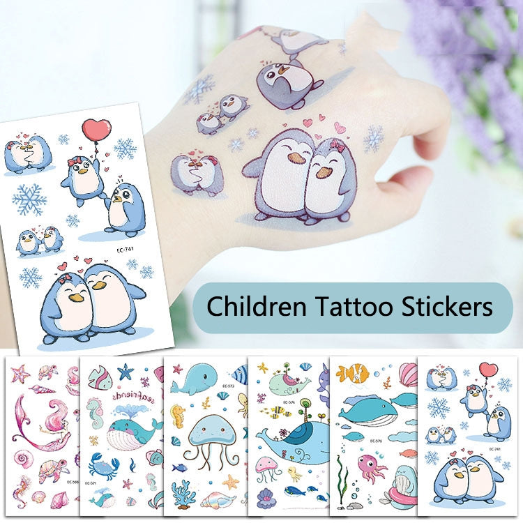 20 PCS Marine Animal Waterproof Children Tattoo Stickers, EC-559, EC-566, EC-567, EC-571, EC-572, EC-573, EC-574, EC-575, EC-576, EC-577, EC-741, EC-764